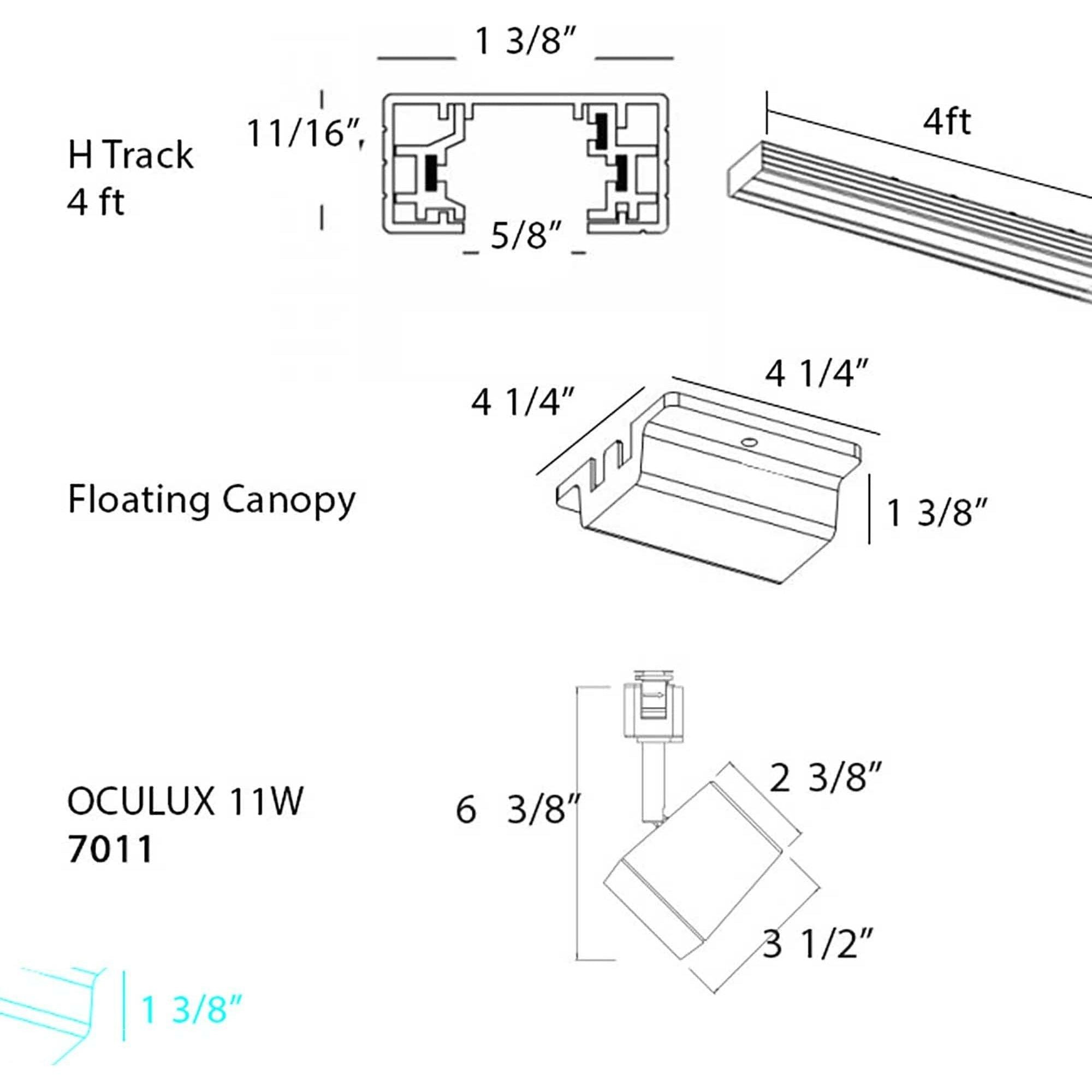 WAC Lighting - Oculux LED Energy Star 3 Light Track Kit - Lights Canada