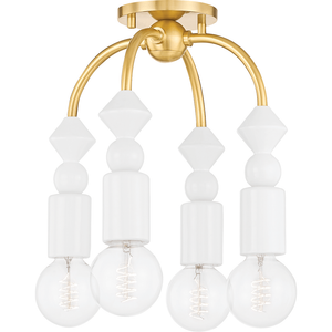 Mitzi - Flora 4 Light Semi Flush Mount - Lights Canada