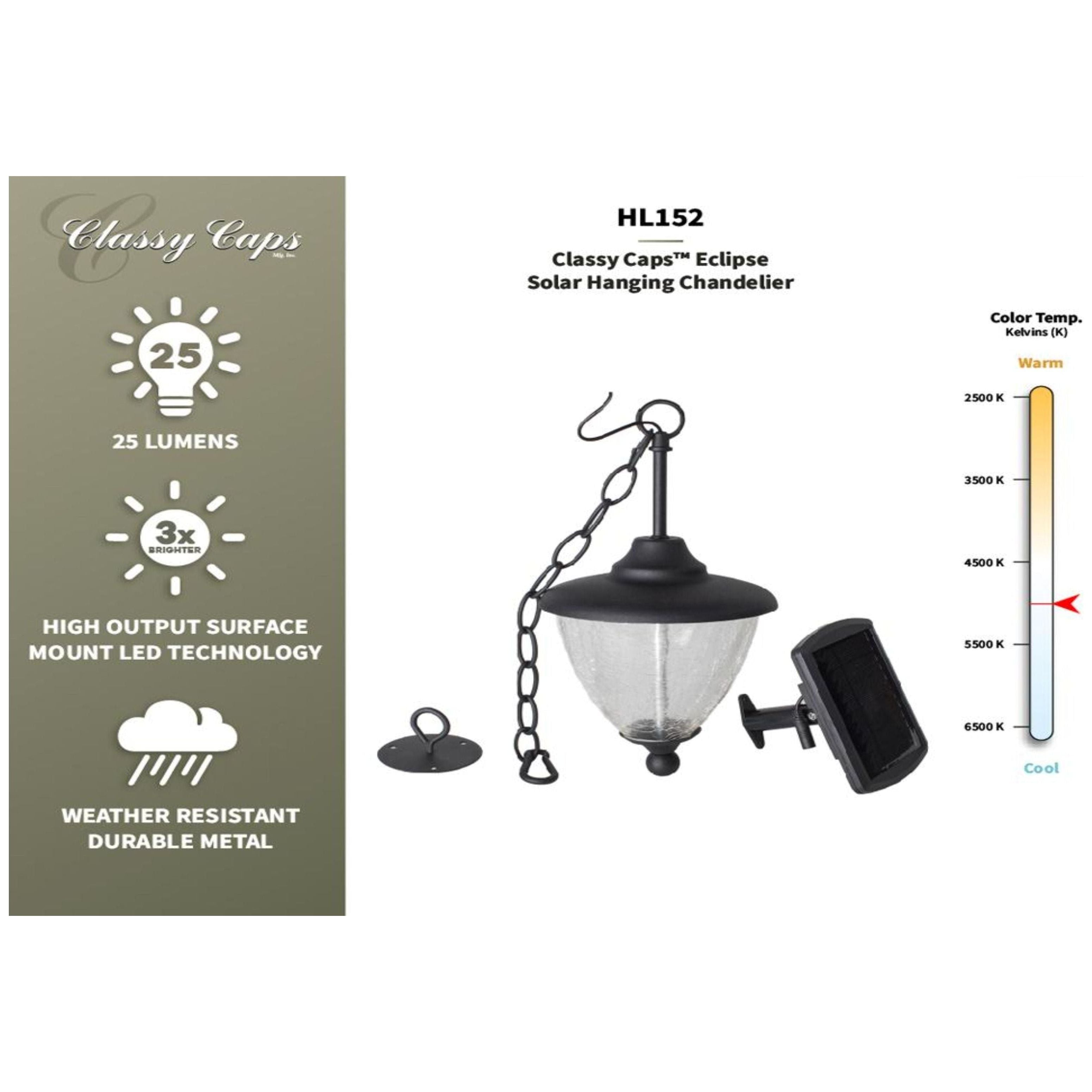 Classy Caps - Eclipse Solar Hanging Chandelier - Lights Canada