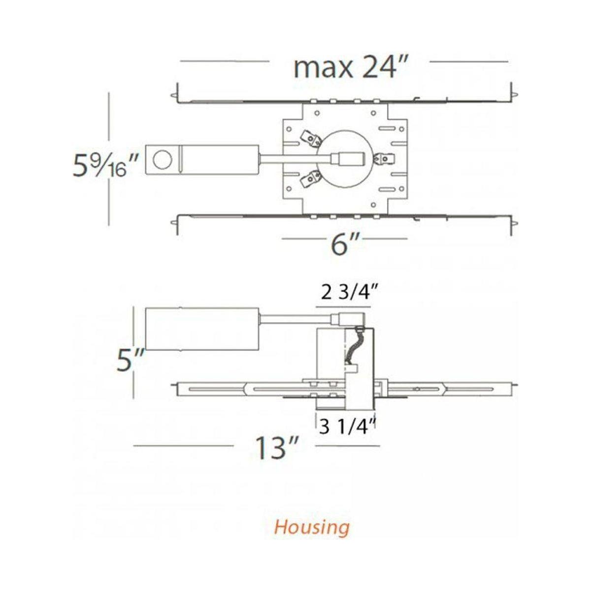 WAC Lighting - 2.5" Low Voltage New Construction Non-IC Housing - Lights Canada