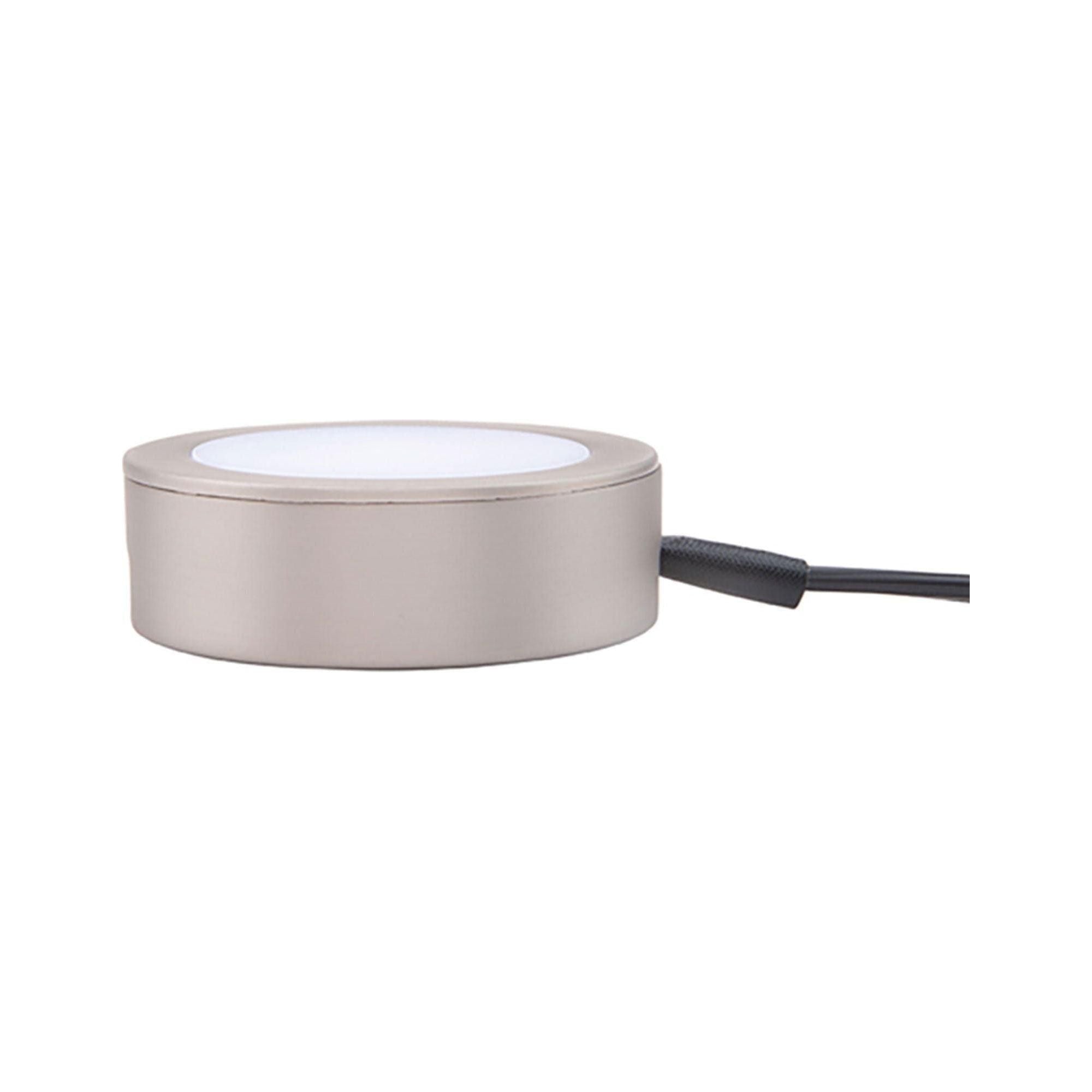 WAC Lighting - Single LED Puck Light with Single 6" Lead Wire and 6ft Power Cord with Roll Switch 3-CCT - Lights Canada