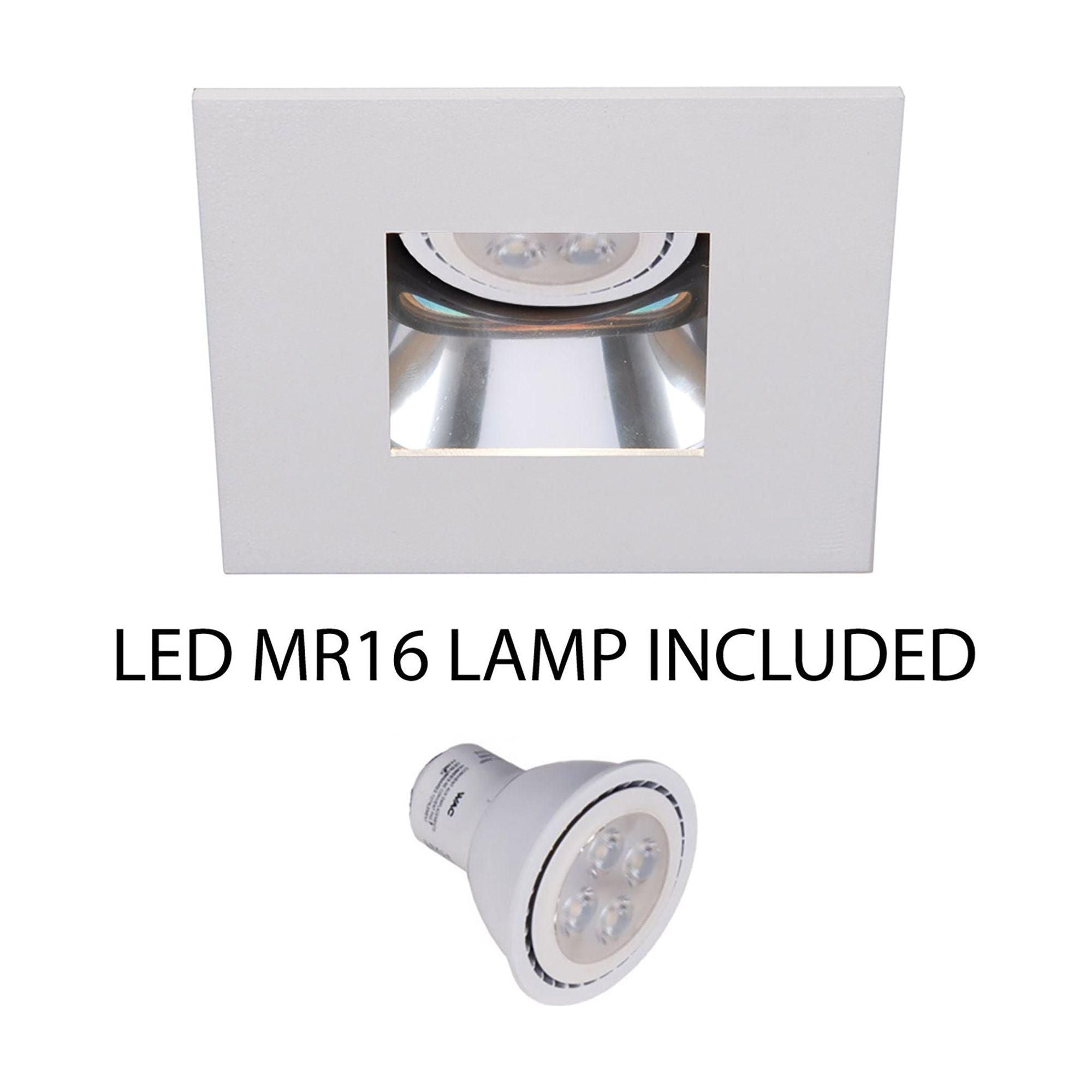 WAC Lighting - 4" Square Adjustable Open Reflector Trim with LED Bulb - Lights Canada