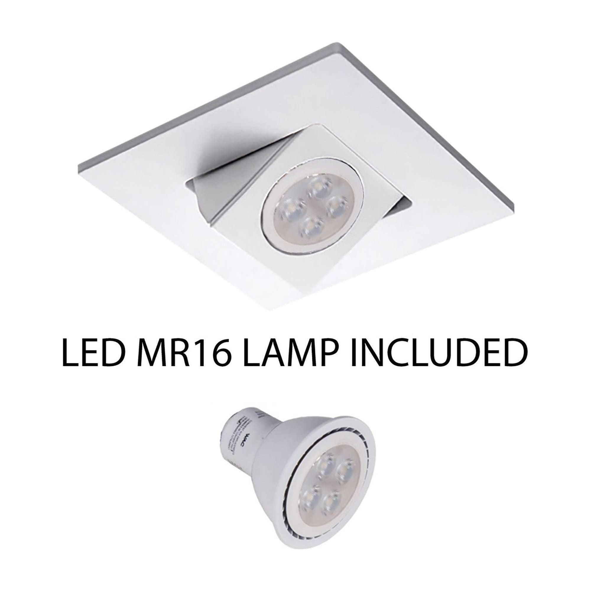 WAC Lighting - 4" Square Adjustable Trim with LED Bulb - Lights Canada