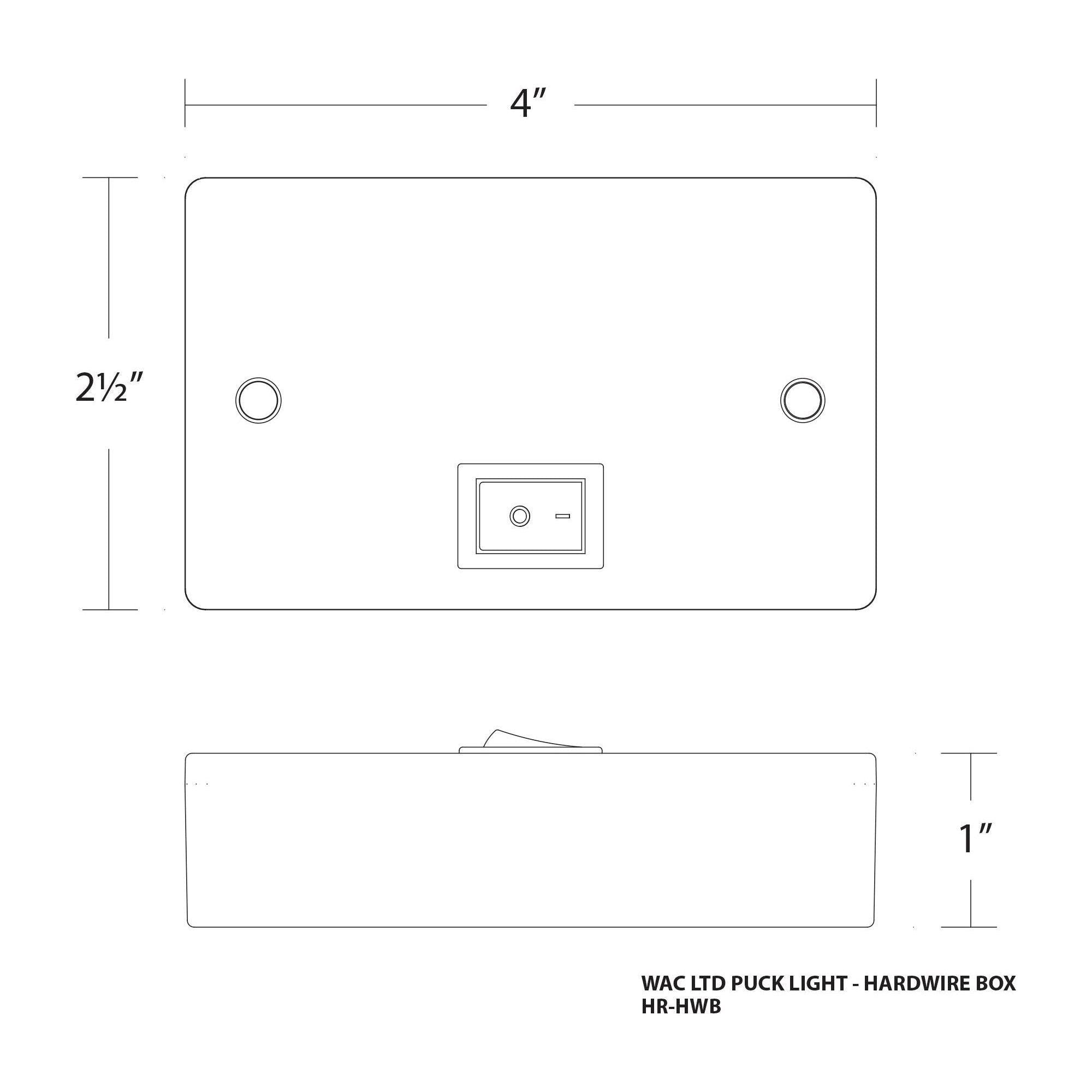 WAC Lighting - Hardwired Box with On/Off Switch for Line Voltage Puck Light - Lights Canada