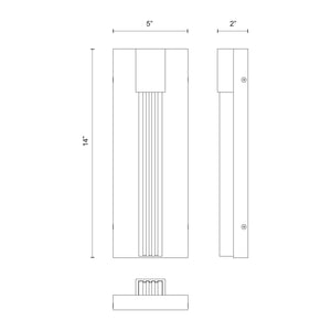 Alora - Kismet 14" Wall Vanity - Lights Canada