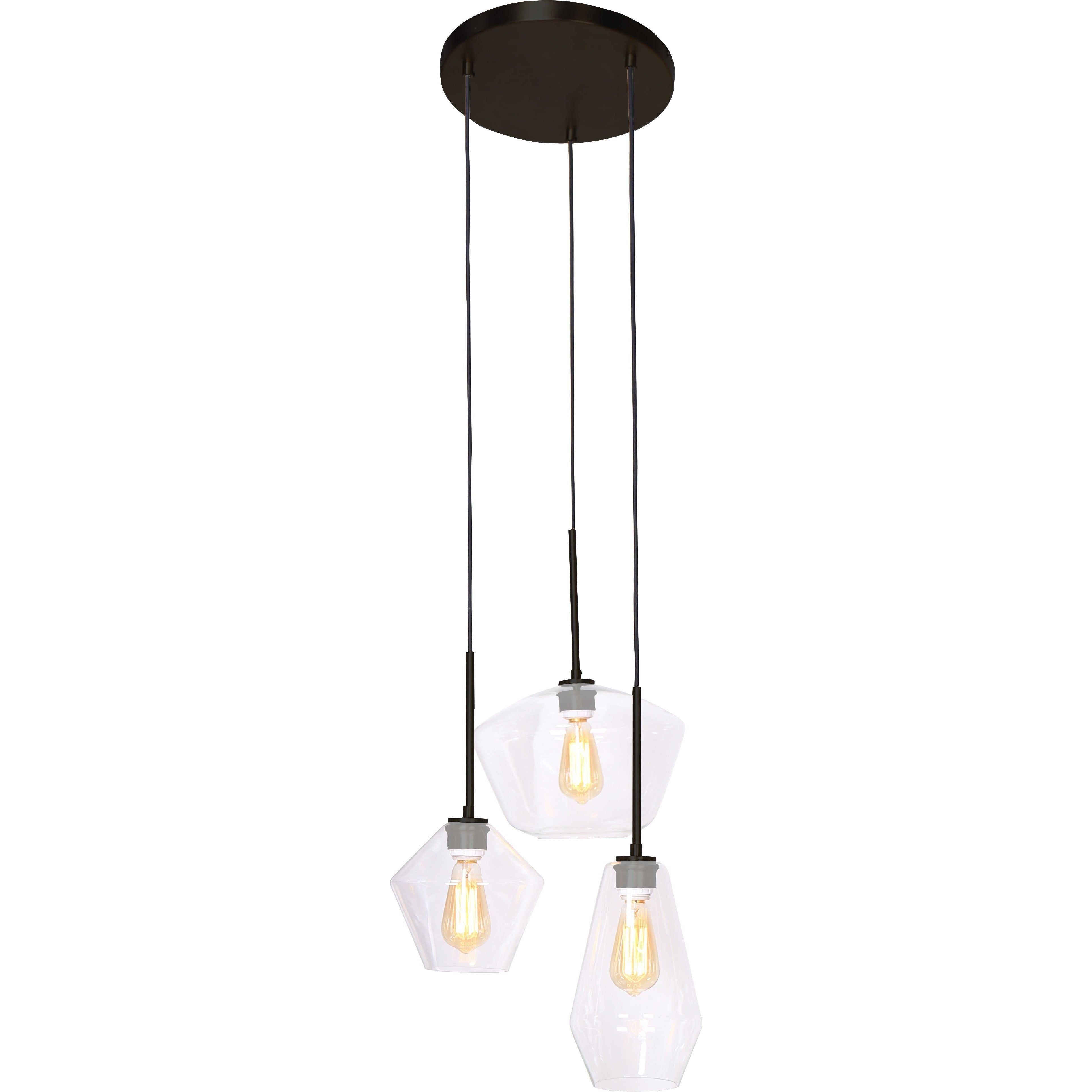 Rayne 7+6+11" 3-Light Pendant