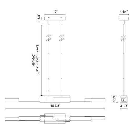 Kuzco - Enzo 48" Linear Pendant - Lights Canada