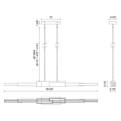 Kuzco - Enzo 60" Linear Pendant - Lights Canada