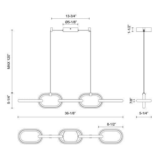 Kuzco - Airen 36" Linear Pendant - Lights Canada