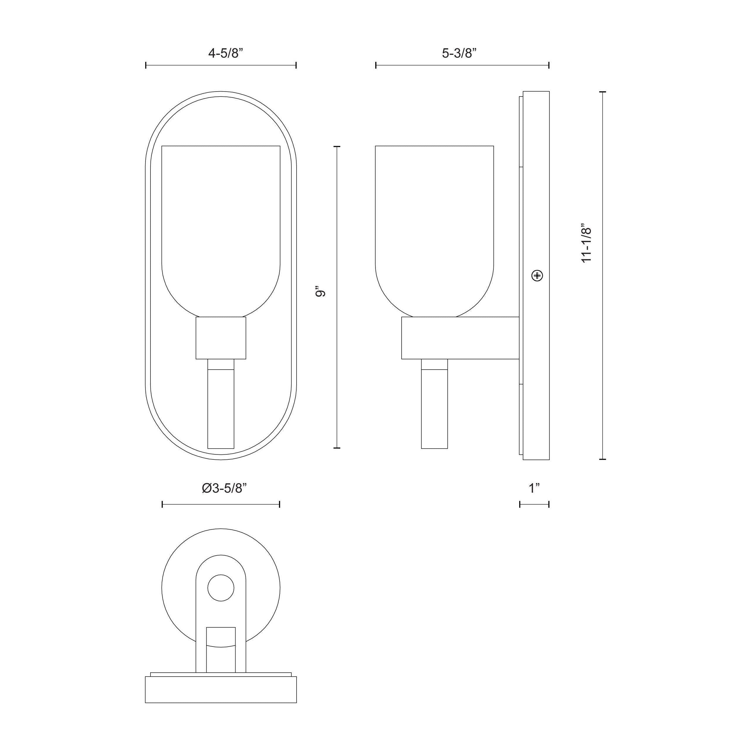 Alora - Lucian 9" Wall Vanity - Lights Canada