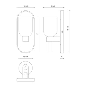 Alora - Lucian 9" Wall Vanity - Lights Canada