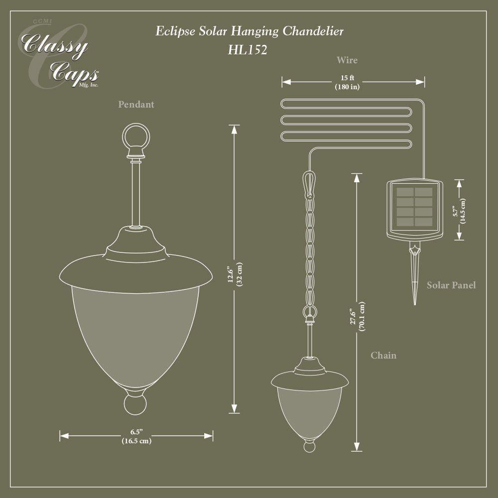 Classy Caps - Eclipse Solar Hanging Chandelier - Lights Canada