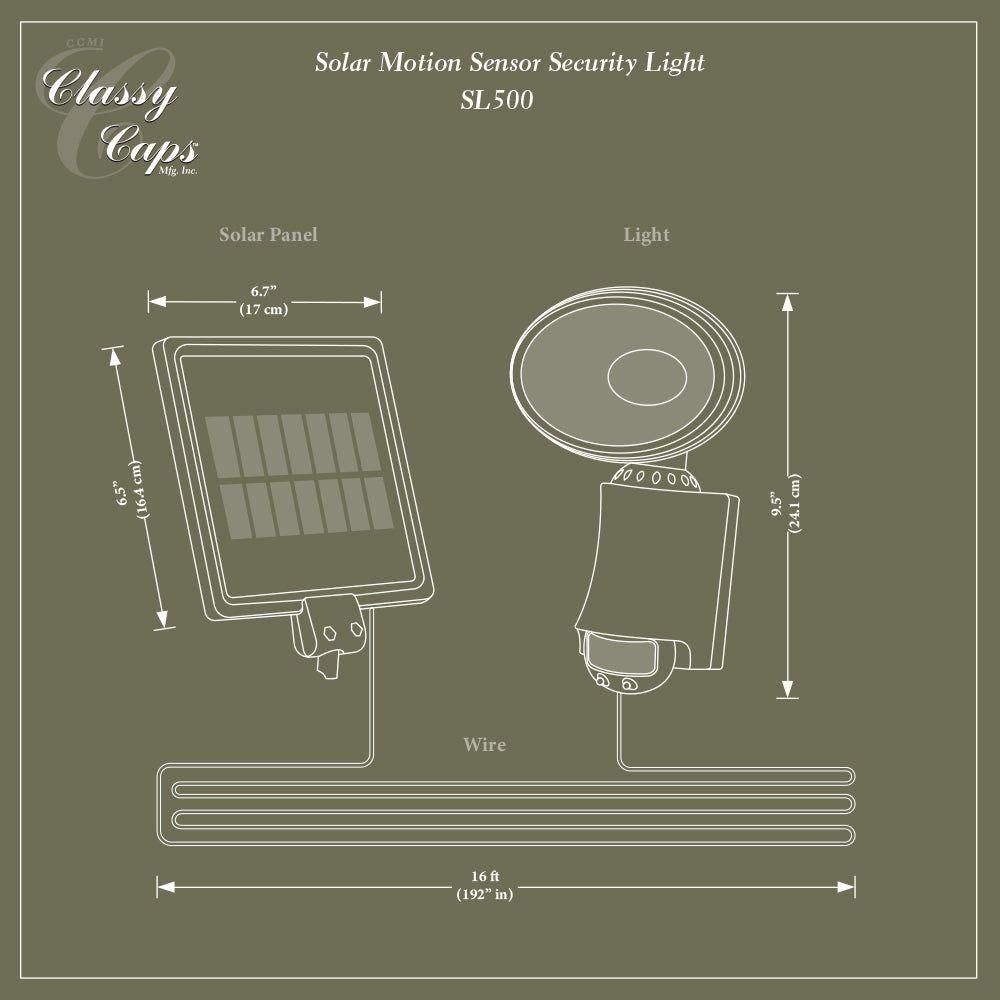 Classy Caps - Solar Motion Sensor Security Light - Lights Canada