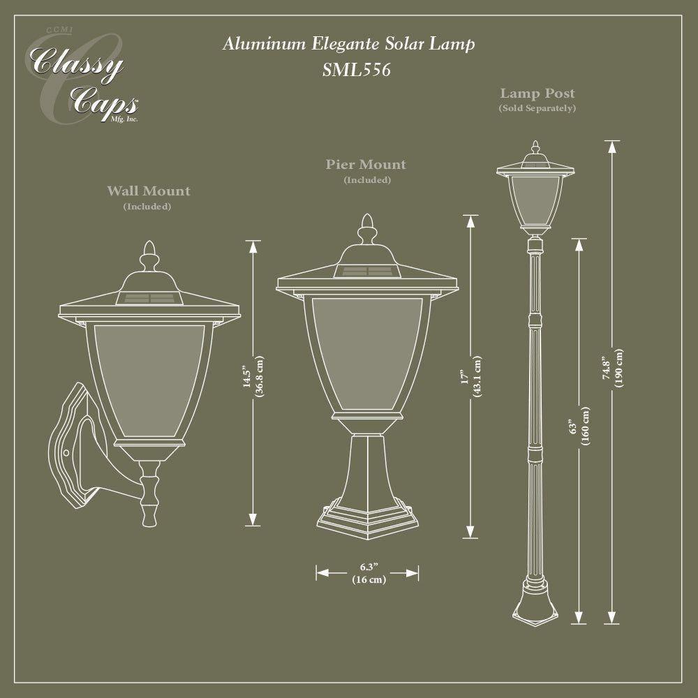 Classy Caps - Elegante Solar Lamp - Lights Canada