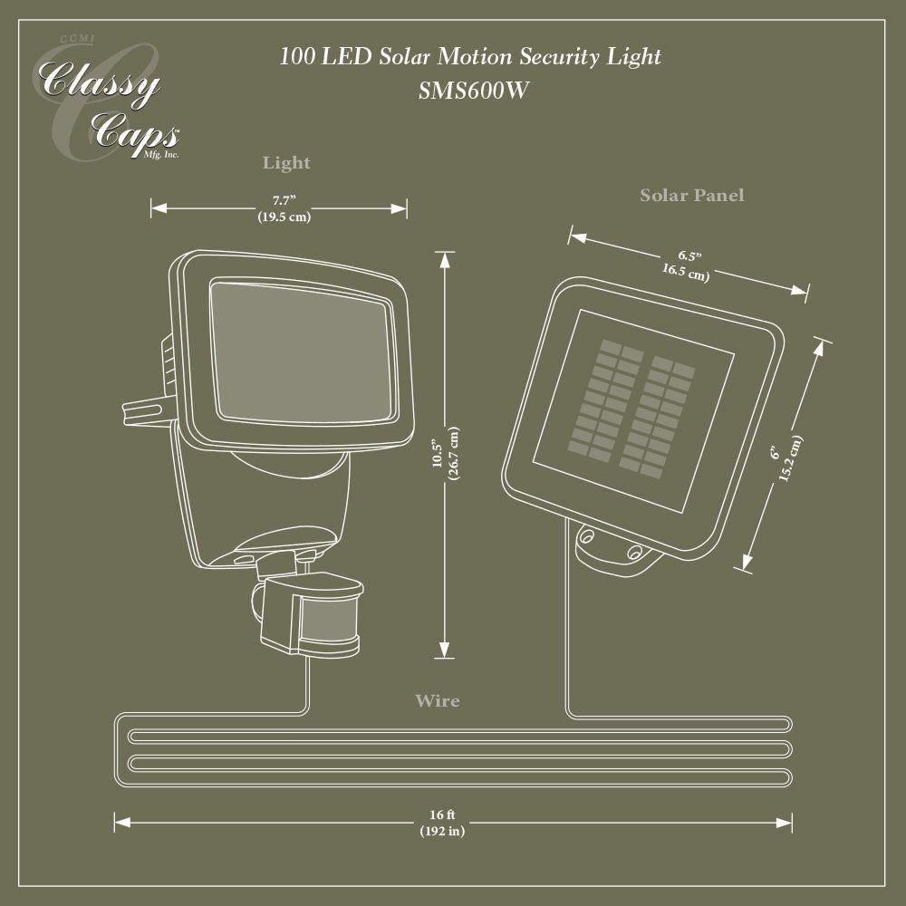 Classy Caps - Solar Motion Sensor Security Light - Lights Canada