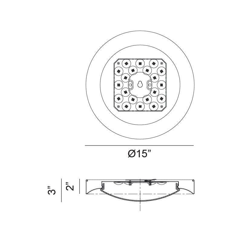 Matteo - Essene 15" 1-Light Flush Mount - Lights Canada