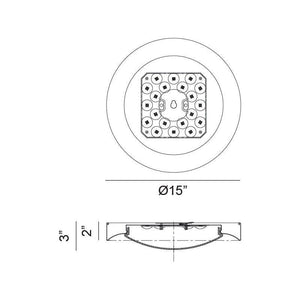 Matteo - Essene 15" 1-Light Flush Mount - Lights Canada