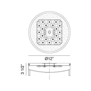 Matteo - Novalee 12" 1-Light Flush Mount - Lights Canada