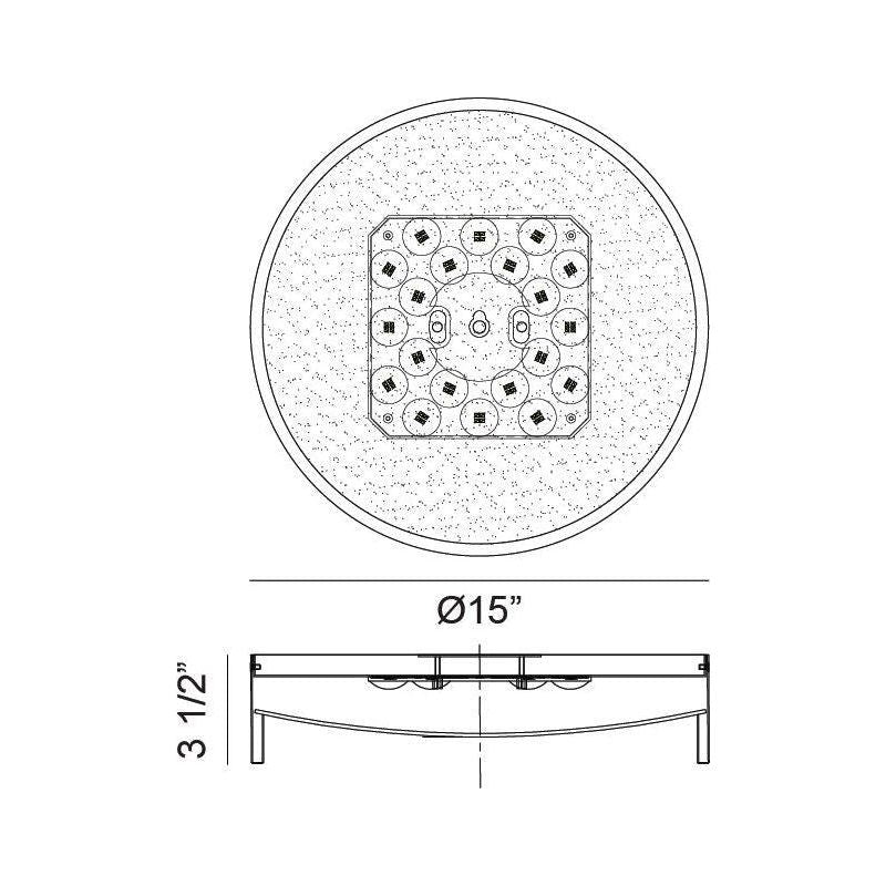 Matteo - Novalee 15" 1-Light Flush Mount - Lights Canada