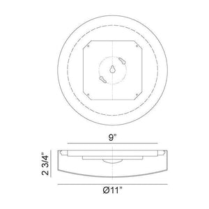 Matteo - Zelle 11" 1-Light Flush Mount - Lights Canada