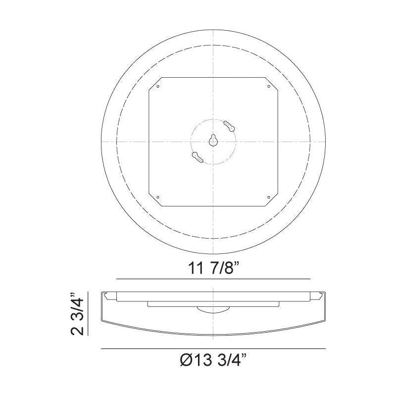 Matteo - Zelle 14" 1-Light Flush Mount - Lights Canada