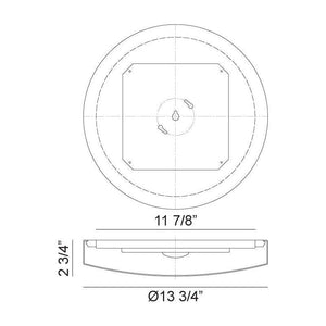 Matteo - Zelle 14" 1-Light Flush Mount - Lights Canada