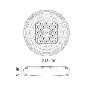 Matteo - Alamus 15" 1-Light Flush Mount - Lights Canada