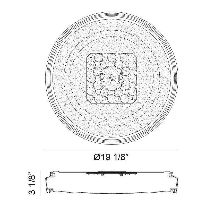 Matteo - Alamus 19" 1-Light Flush Mount - Lights Canada