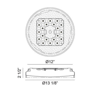 Matteo - Alexandre 13" 1-Light Flush Mount - Lights Canada