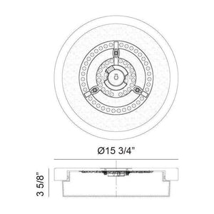 Matteo - Durham 16" 1-Light Flush Mount - Lights Canada