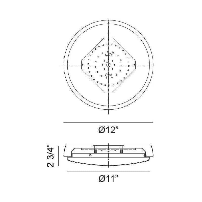 Matteo - Zane 12" 1-Light Flush Mount - Lights Canada