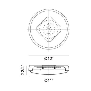 Matteo - Zane 12" 1-Light Flush Mount - Lights Canada