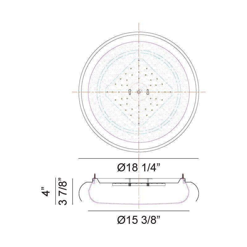 Matteo - Milia 18" 1-Light Flush Mount - Lights Canada