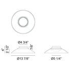 Matteo - Luna 14" 1-Light Flush Mount - Lights Canada