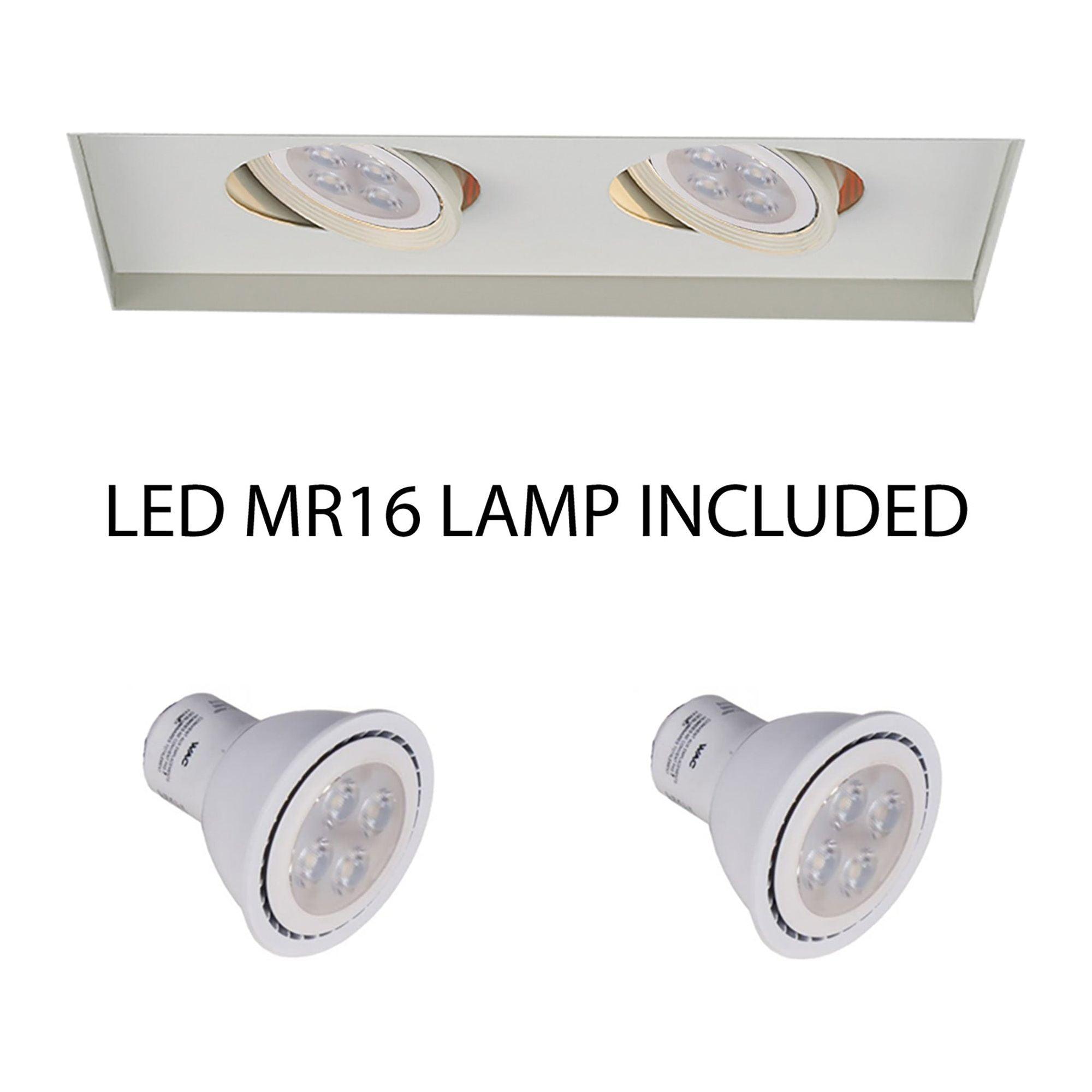 WAC Lighting - Low Voltage Multiple Two Light Invisible Trim with LED Bulb - Lights Canada