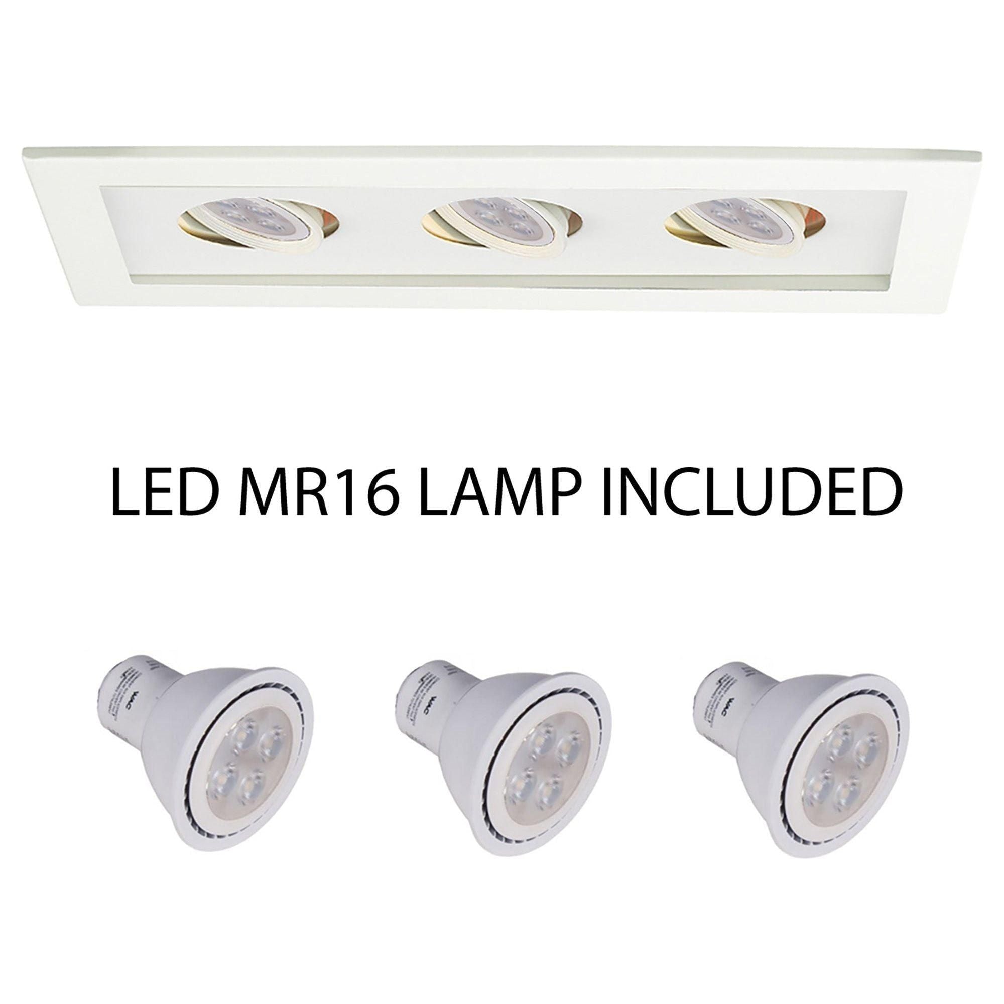 WAC Lighting - Low Voltage Multiple Three Light Trim with LED Bulb - Lights Canada