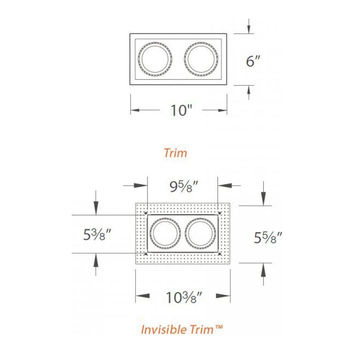 WAC Lighting - Low Voltage Multiple Two Light Invisible Trim - Lights Canada