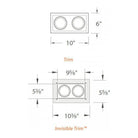 WAC Lighting - Low Voltage Multiple Two Light Invisible Trim - Lights Canada