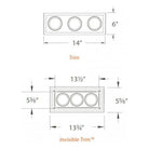 WAC Lighting - Low Voltage Multiple Three Light Invisible Trim with LED Bulb - Lights Canada