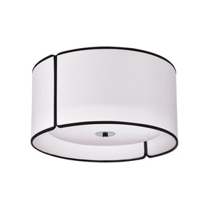 Dainolite - Notched Drum 3 Light 15 Inch Flush Mount - Lights Canada