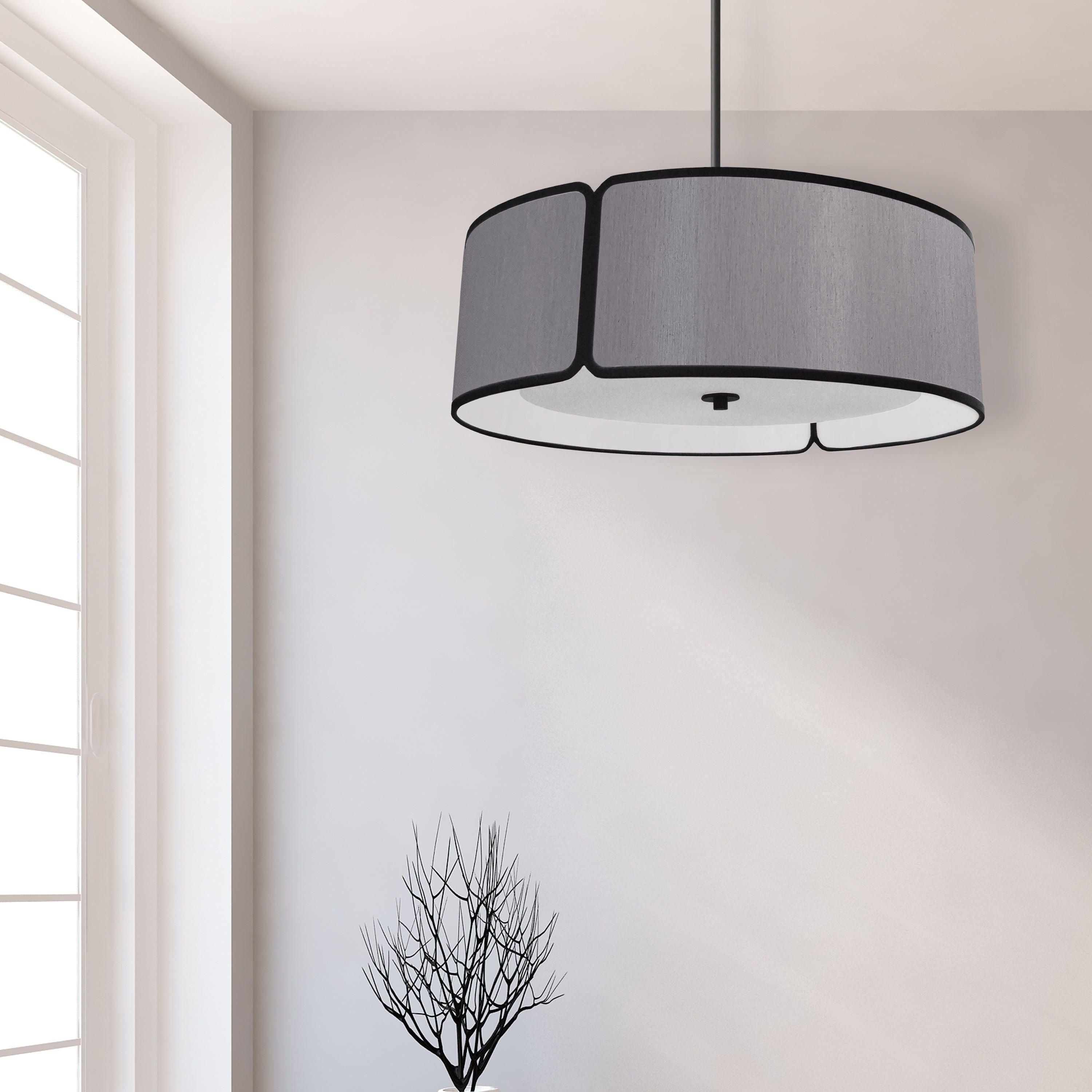 Dainolite - Notched Drum 4 Light 24 Inch Pendant - Lights Canada