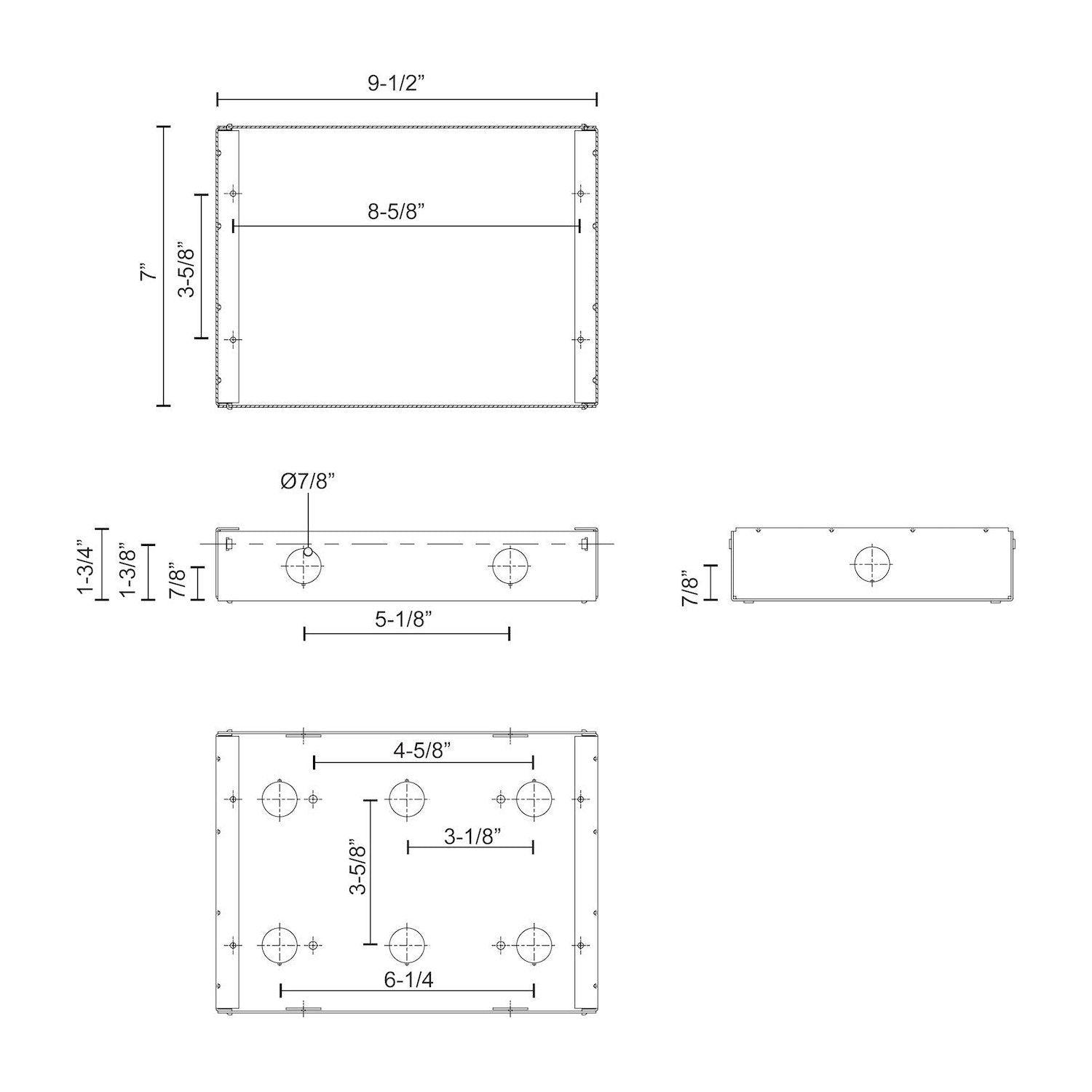 Kuzco - Newport Metal Back Box (for ER7108) - Lights Canada