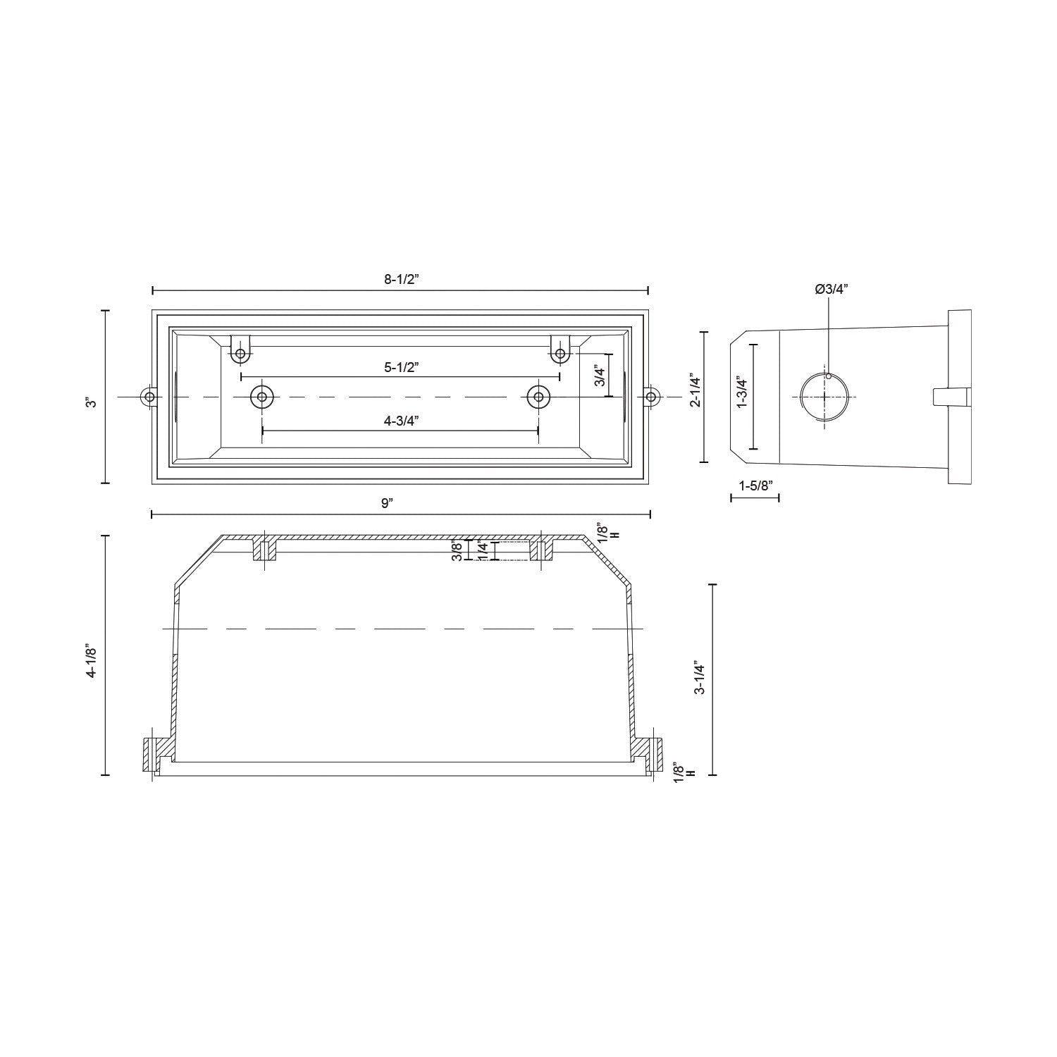 Kuzco - Newport Concrete Box (for ER7110) - Lights Canada