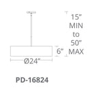 Modern Forms - Metropolis 24" LED Pendant - Lights Canada