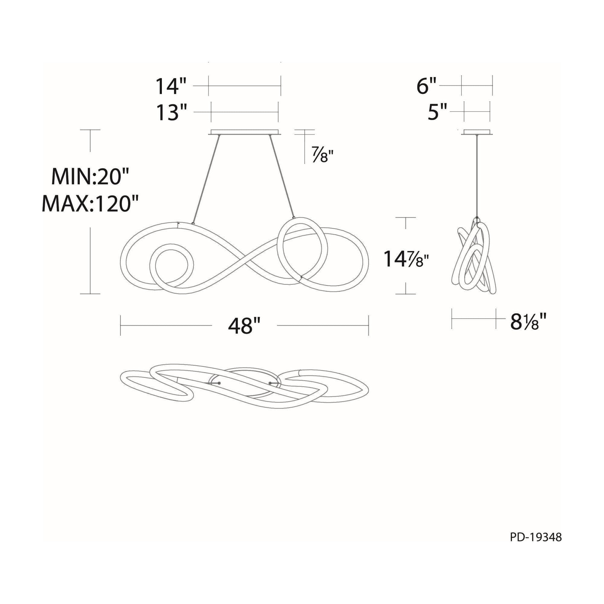 dweLED - Solo 8.1" LED Linear Chandelier - Lights Canada