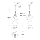 dweLED - Bistro 19" LED Multi-Light Pendant - Lights Canada