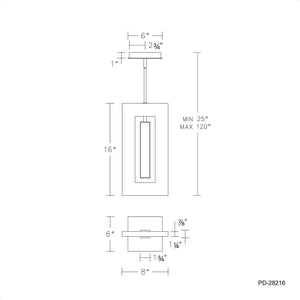 Modern Forms - Cambria 8" LED Mini Pendant - Lights Canada