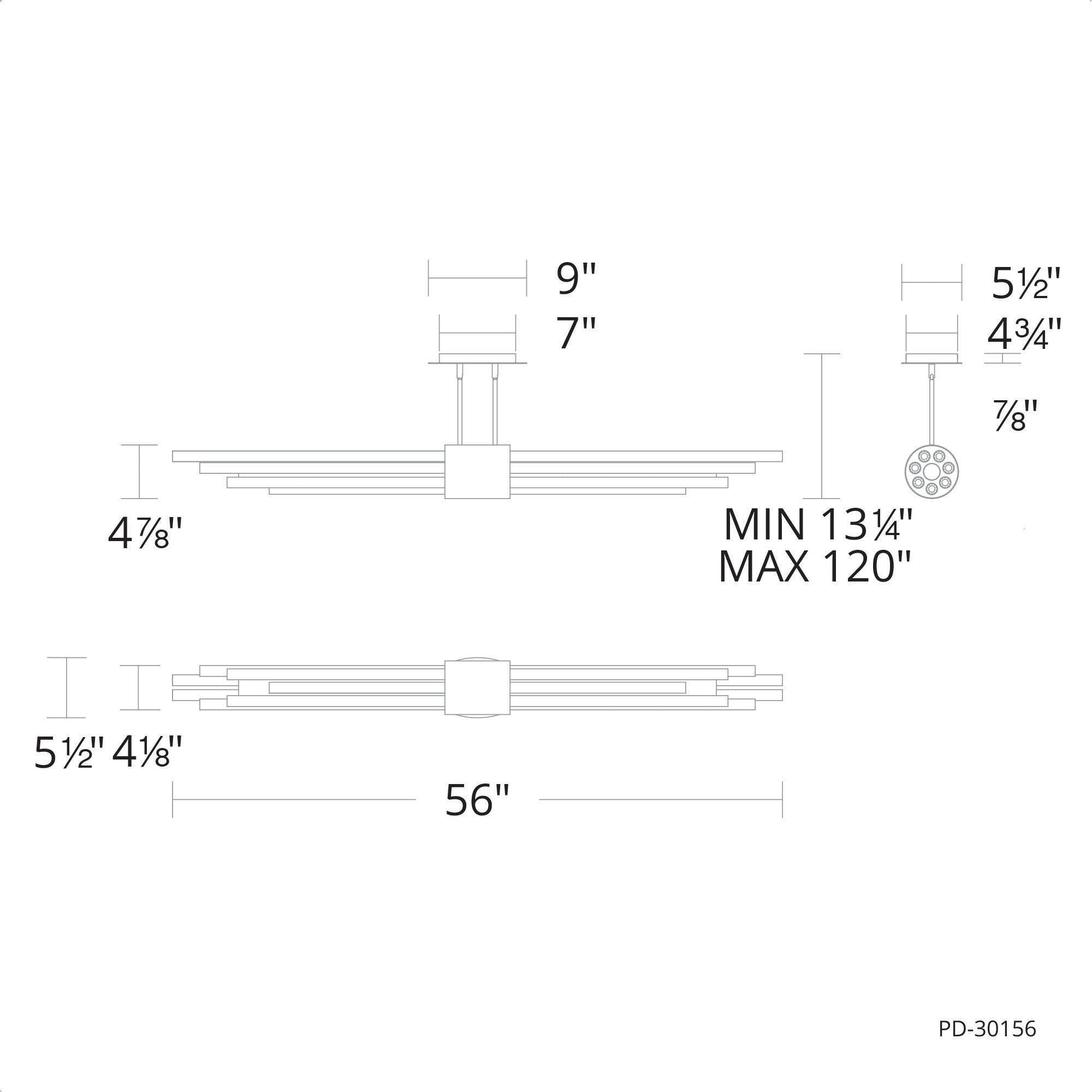 Modern Forms - Luzerne 56" LED Linear Pendant - Lights Canada