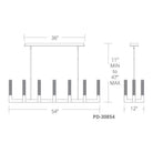 Modern Forms - Cinema 54" LED Chandelier - Lights Canada