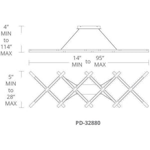 Modern Forms - Scissors 80" LED Chandelier - Lights Canada